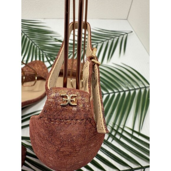 Sam Edelman Women's Rust Pink Yaro Block Wrapped Heel Ankle Strap Sandal Sz 9.5 - Picture 9 of 13